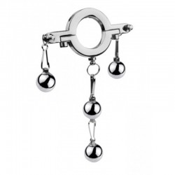 BDSM () -       Cock Ring With 4 Weight Balls