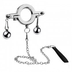  -       Cock Ring With Weight Ball and Leash