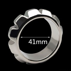 BDSM () - Stainless Steel Cock Ring with gearwheel Small