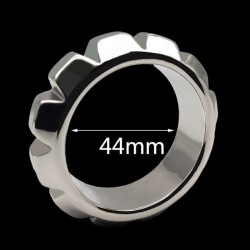  - Stainless Steel Cock Ring with gearwheel Medium