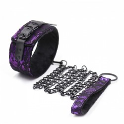 BDSM () -      Purple Bondage Neck Collar