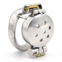 BDSM () -   Double Lock Flip Glans Cover Chastity Cage Small
