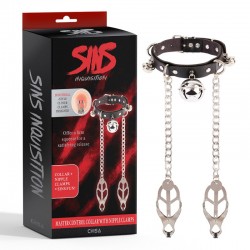 BDSM () -        Master Control Collar with Nipple Clamps