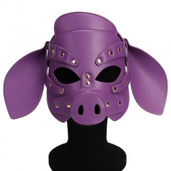 BDSM () -     Leather Pig Mask Purple