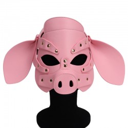 BDSM () -     Leather Pig Mask Pink