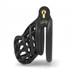 BDSM () -     3D Honeycomb Chastity Cage-G Bending Ring