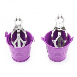  -        Bucket Nipple Clamps Purple