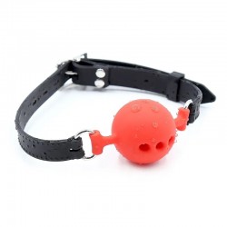 BDSM () -    Gag Silicone Ball Red