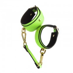  -   Glow in the Dark Leather Ankle cuffs