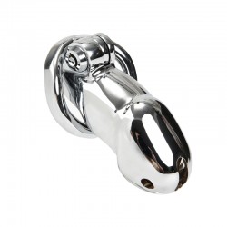 BDSM () - Stainless Steel Press Lock Chastity Cage